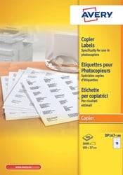 Avery etiketten DP167-100 105x37mm kopieren 1600stuks