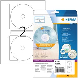 Herma etiketten 5115 CD 116mm wit 50stuks