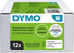 Etiket Dymo 11354 labelwriter 32x57mm 12000stuks