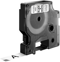 Dymo 45013 D1 tape 12 mm, zwart op wit, pak van 10 stuks-2