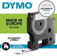 Dymo D1 labels 45803 19mm x 7m zwart op wit overdoos van 10 rol-2