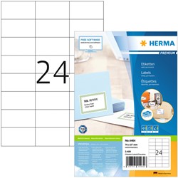 Herma etiketten 4464 70x37mm premium wit 2400stuks