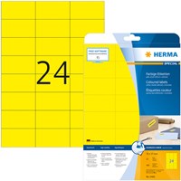 Herma etiketten 4466 70x37mm verwijderbaar geel 480stuks
