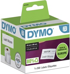 Dymo 11356 verwijderbare naambadges 89 x 41 mm