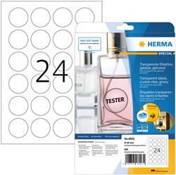 Herma etiketten 8023 40mm rond 600st transparant
