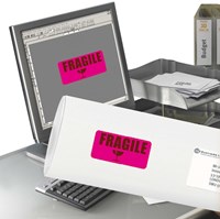 Avery etiketten L7363P-25 99.1x38.1mm neon roze 340stuks-3