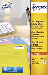 AVERY etiketten L7651-Y25 38,1 x 21,2 mm neon geel afneembaar ds/25 vel