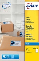Avery etiketten J8166-25 99.1x93.1mm wit 150stuks