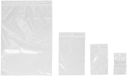 Verpakkingszak grip 120x180mm 50mu hersluitbaar 25 stuks