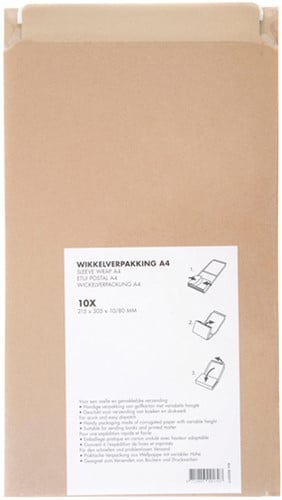 Wikkelverpakking A4 met zelfklevende strip bruin-2