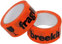 Waarschuwingstape breekbaar/ fragile 50mmx66m oranje/zwart