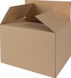 Verzenddoos enkele golf 3 mm bruin 230 x 190 x 160 mm