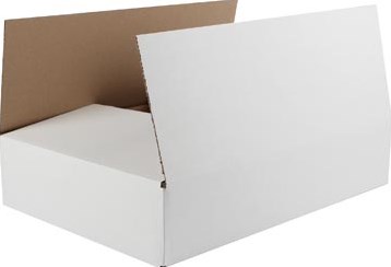 Verzenddoos enkele golf wit 430 x 320 x 90 cm