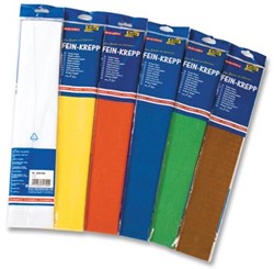 Folia crêpepapier pak van 10 stuks in geassorteerde kleuren: wit geel licht oranje lichtblauw blau...