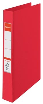 A4 map met 4 ringen kleur rood Esselte
