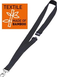 Durable textielkoord 20 ECO met karabijnhaak zwart pak van 10 stuks
