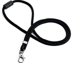 Keycord met karabijnhaak zwart pak van 10 stuks