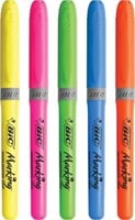 Bic markeerstift Highlighter Grip, blister van 5 stuks in geassorteerde kleuren-2