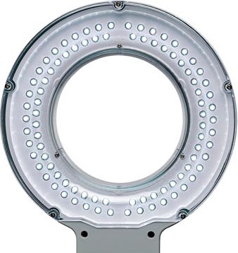 Loeplamp met LED licht en tafelklem wit MAUL Viso-2