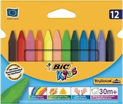 Bic waskrijt Plastidecor Triangle 12 stuks
