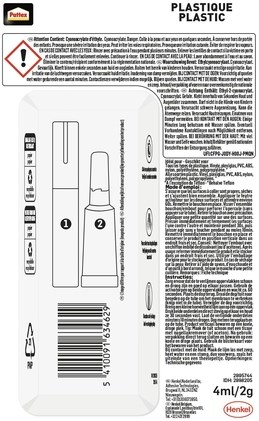 Secondelijm Pattex all plastic tube 3gram op blister-3