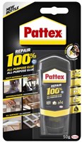 Lijm Pattex 100% tube 50gram op blister