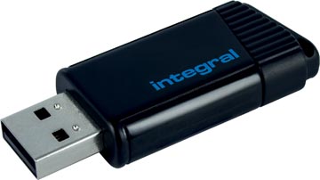 Integral Pulse USB stick 16GB USB 2.0 zwart/blauw-3