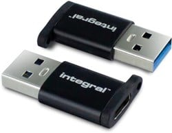 Adapter Integral USB-C naar USB-A 2-pack