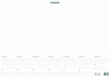 Brepols schrijfonderlegger met weekkalender, ongedateerd
