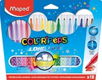 Maped Viltstift Color'Peps 18 stiften in een kartonnen etui