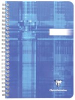 Clairefontaine schrift 14,8 x 21 cm 180 bladzijden gelijnd spiraalbinding geassorteerde kleuren-2