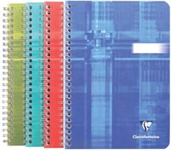 Clairefontaine schrift 14,8 x 21 cm 180 bladzijden gelijnd spiraalbinding geassorteerde kleuren