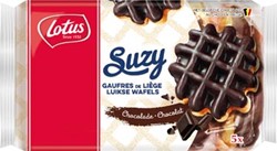 Lotus Suzy luikse wafel met chocolade 57,6 g pak van 5 stuks