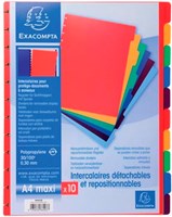 Exacompta uitneembare tabbladen voor showalbum met ringen in gekleurd Pp 10 tabs-1