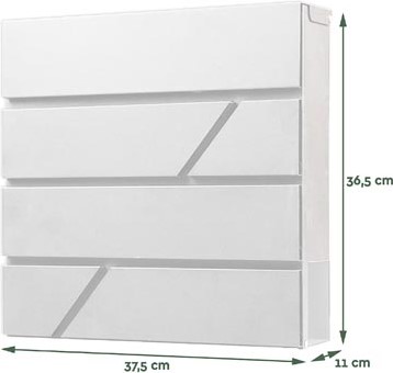 Witte brievenbus Deluxe PB200-2