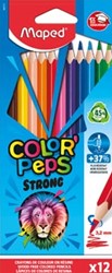 Maped kleurpotlood Color'Peps Strong, 12 potloden in een kartonnen etui
