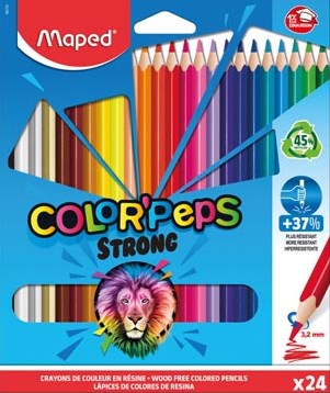 Maped kleurpotlood Color'Peps Strong, 24 potloden in een kartonnen etui-3