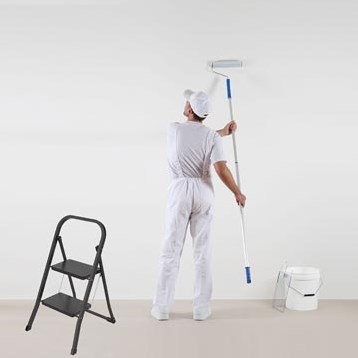 Huishoudtrap zwart 2 treden SL200 BRASQ-3