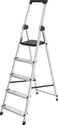 Trapladder 5 treden aluminium zilver SL500 Brasq
