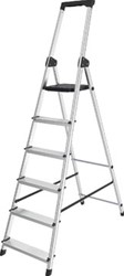Trapladder 6 treden SL600 aluminium zilver Brasq