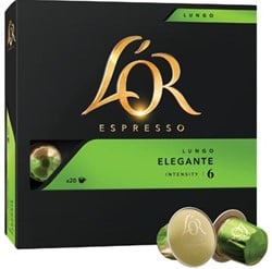Douwe Egberts koffiecapsules L'Or Intensity 6, Lungo Elegante pak van 20 capsules