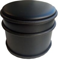 Zwarte deurstopper 9 x 7,5 cm 1 kg