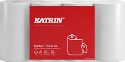 Katrin keukenpapier 2-laags 64 vel per rol pak van 4 rollen
