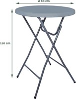 Statafel inklapbaar BT200 grijs diameter 80 cm-2