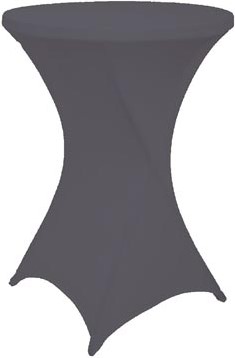 Statafel rok diameter 80 cm antraciet grijs
