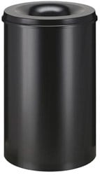 Papierbak met vlamdover Vepabins 110liter 45cm zwart