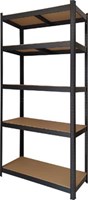 Stellingkast BRASQ 5 borden 90x40x180cm SU175 max 875 KG zwart
