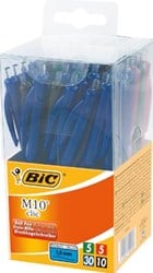 Balpen Bic M10 Tubo 50 stuks assorti medium