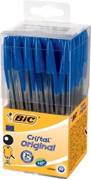 Bic balpen Cristal Tubo 50 blauw medium