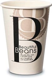 Beautiful Beans Kartonnen Beker, 180 cc, 100 stuks